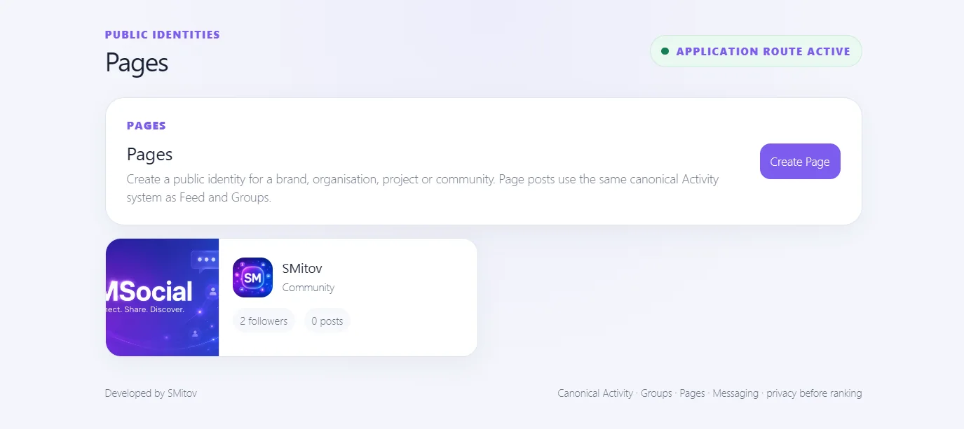 SMSocial Pages