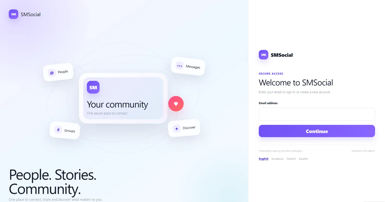 SMSocial secure access